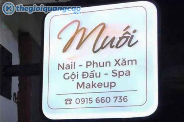 Làm bảng hiệu biển vẫy spa vuông hút nổi