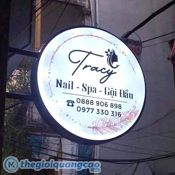 Mẫu biển vẫy spa mica hút nổi tròn
