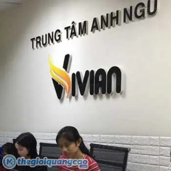 Bảng hiệu chữ nổi alu trung t&acirc;m anh ngữ Vivian