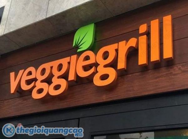 Biển quảng c&aacute;o alu cửa h&agrave;ng Veggiegrill