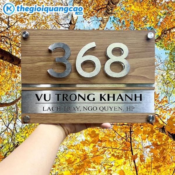 Mẫu chữ nổi inox cho địa chỉ