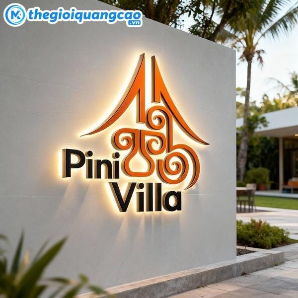 Gia c&ocirc;ng chữ nổi inox s&aacute;ng ch&acirc;n cho resort