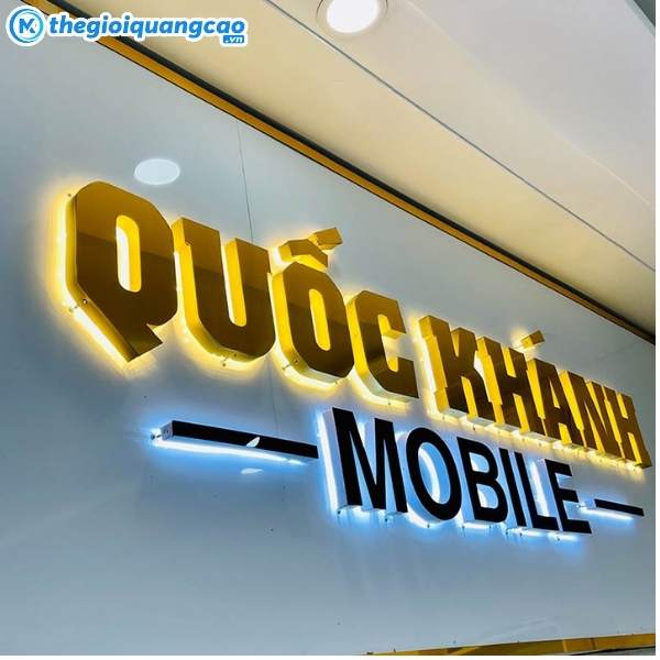  Làm bảng hiệu chữ nổi mica đẹp chât lượng tại Thế Giới Quảng Cáo 