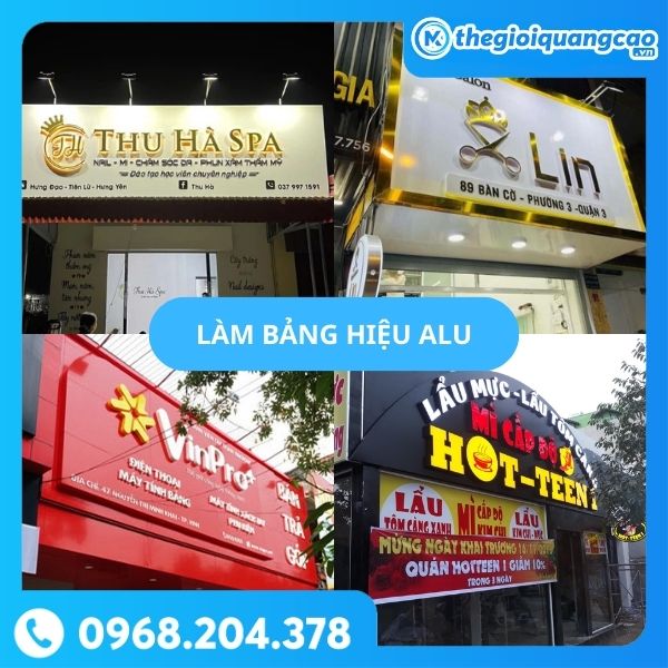 Làm Bảng Hiệu Alu Đẹp, Giá Rẻ Báo Giá Thi Công Trọn Gói