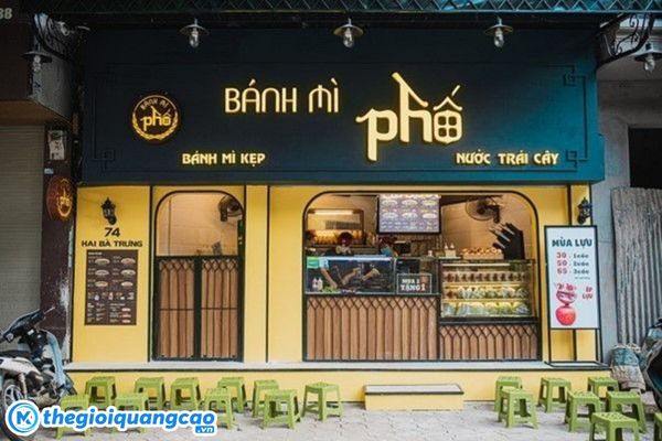 Mẫu bảng hiệu alu chữ nổi kết hợp đèn led