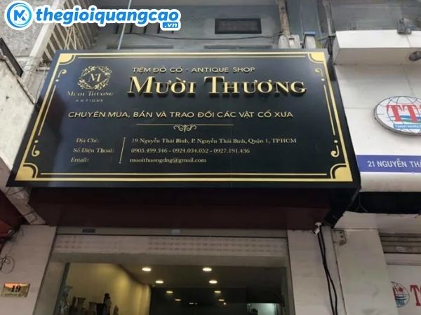 Thi công bảng hiệu quảng cáo alu chữ nổi inox giá rẻ tphcm