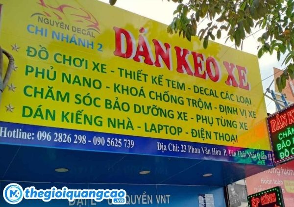 Dịch vụ làm bảng hiệu alu dán decal giá rẻ, uy tín, chất lượng