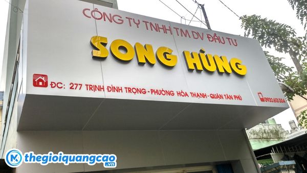 Báo giá làm bảng hiệu alu chữ nổi mica giá rẻ HCM