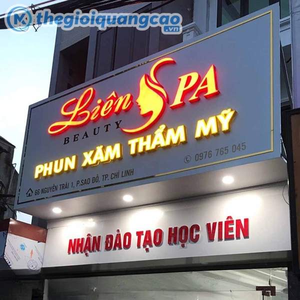Làm bảng hiệu quảng cáo đèn led cho spa