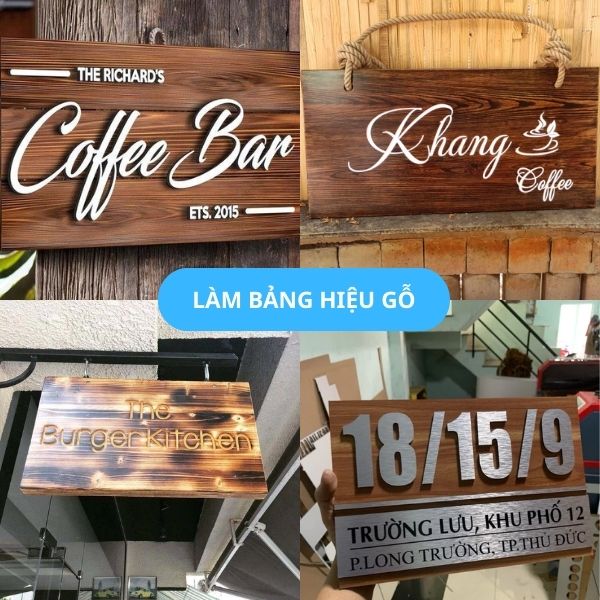 Làm Bảng Hiệu Gỗ Đẹp, Giá Rẻ, Uy Tín Tại TPHCM