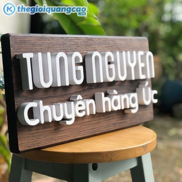 Làm bảng hiệu gỗ tại tphcm