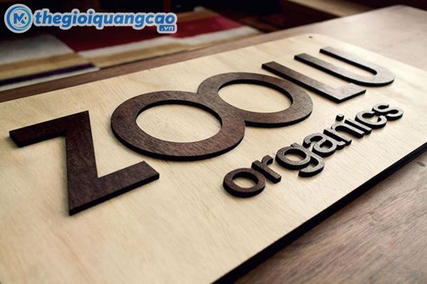 Làm bảng hiệu gỗ dán chữ nổi