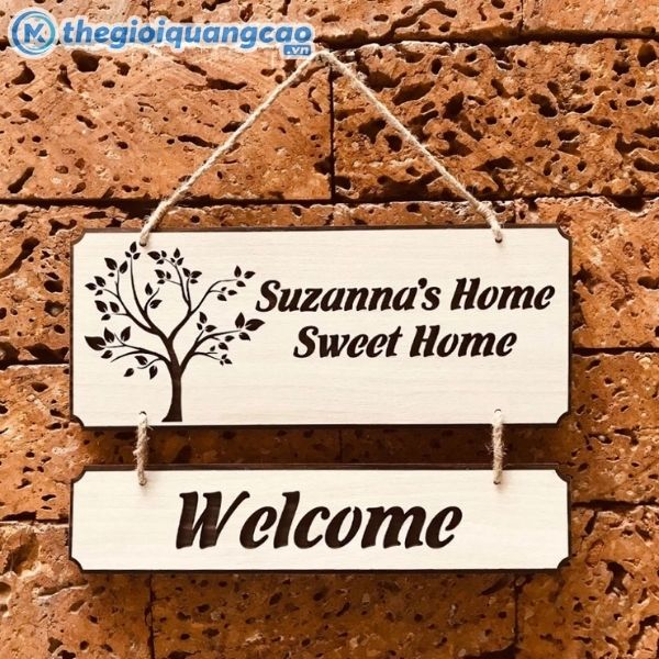 Làm bảng hiệu gỗ treo tường vintage