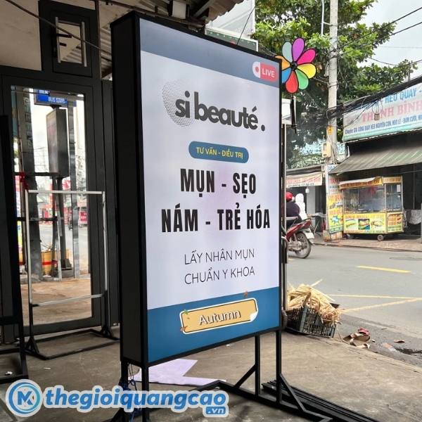 Làm bảng hiệu hộp đèn hiflex đứng