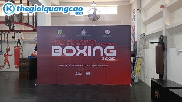 Mẫu backdrop huấn luyện cho boxing